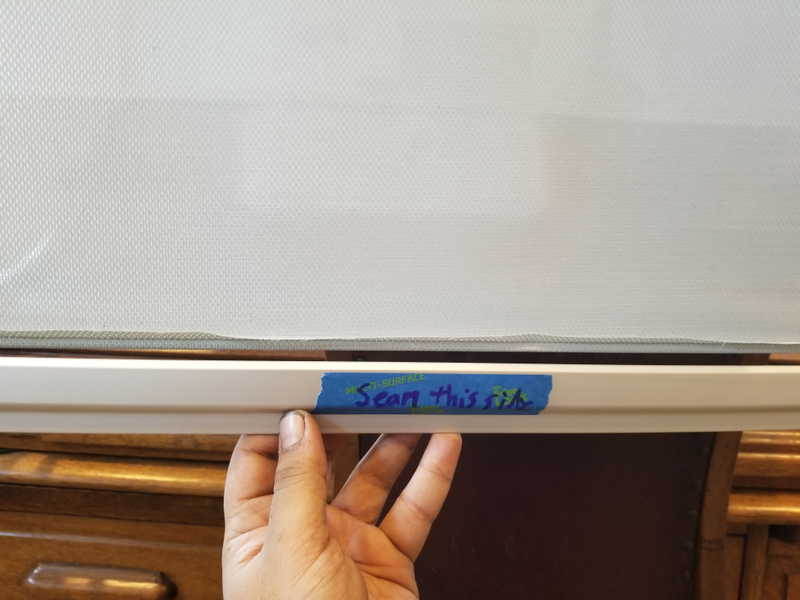 One of the notes made when Sampson redyed the cargo cover.